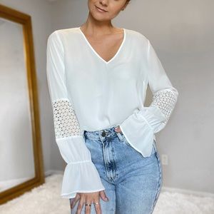 Daniel Rainn White Blouse - Size Small